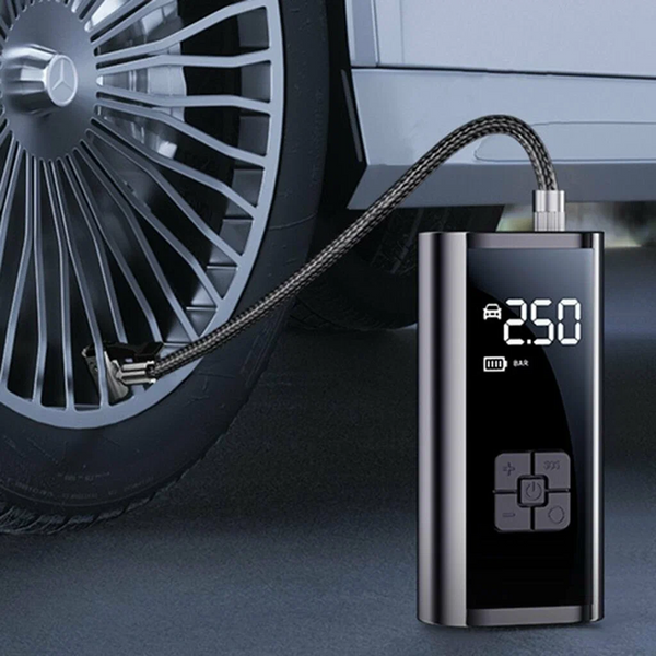 Акумуляторний компресор 3 в 1 для авто і накачування шин,насос 00007 фото