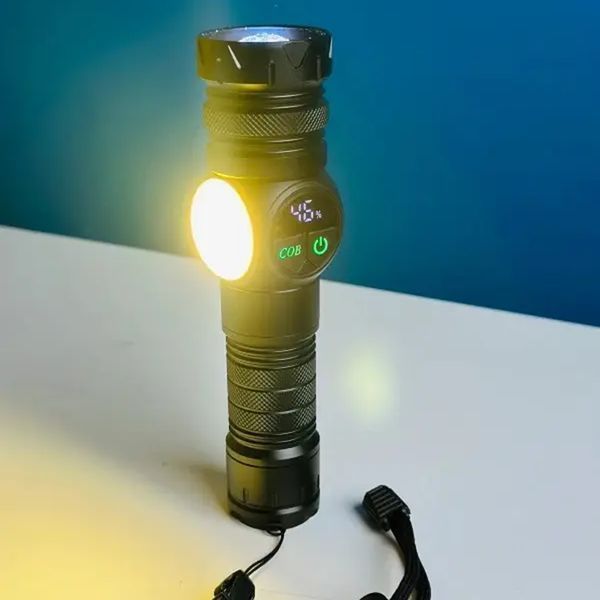 Ліхтарик акумуляторний LED,USB фонарик 00046 фото