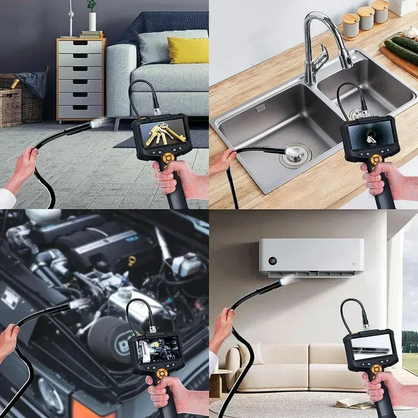 Автомобільний ендоскоп з дисплеєм 4,3" (1080P), 5м, USB / Ендоскопічна камера для авто / Камера ендоскоп 00103 фото